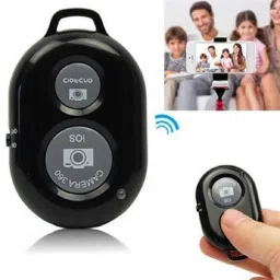 BUMTECH Wireless Bluetooth Shutter Remote Controller For Android and iOS Mobile Phones Camera Remote Control (Black) pack of -2Camera Remote Control image 4