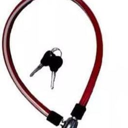 Generic Heavy Duty Cable Lock Anti-Theft Safety Lock with 2 Keys for Helmet, Cycle,& Bicycle Pack-1 (Multi Color) image 1