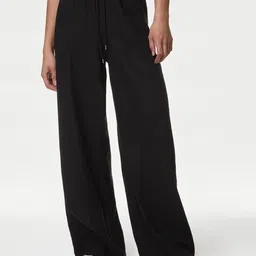 Marks & Spencer Women Flared High-Rise Trousers-image-16