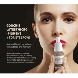 GOOCHIE Permanent Makeup Water-Based Eyebrow Pigment - 10 ml - Deep Gray G505 image 4