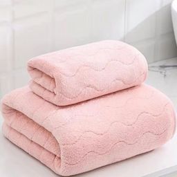 HomeCloud Pink 2 Piece Terry Cotton 400 GSM Towel Set-58