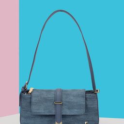 Mochi Textured PU Structured Buckle Detail Handheld Bag-image-43