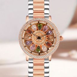 IIK COLLECTION Women Embellished Dial & Stainless Steel Straps Analogue Watch IIK-3225W-image-9