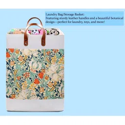 Stylista 3-Pcs Yellow & Green Printed Durable & Foldable Laundry Bag with Handle image 4
