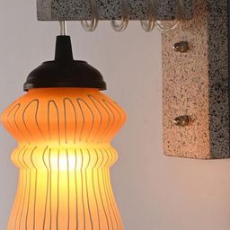 SOMIL Yellow Glass Cylinder Printed Wall Lamps-image-53