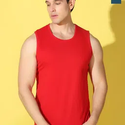 WOOSTRO 2-Pcs Odour-Free Combed Cotton Innerwear Vests VWS26(PLAIN RED)(ENJOY PEACOCK)-image-69