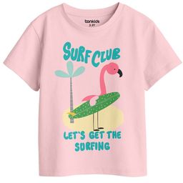 BonOrganik Girls Graphic Printed Round Neck Cotton T-shirt-30