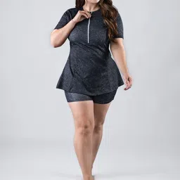 Keepfit Padded Swim Set With Zipper Top And Boyshorts-image-13