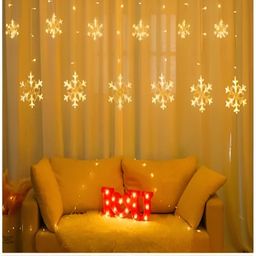 KAVYARA Warm White Snowflake Shape String Lights image 5