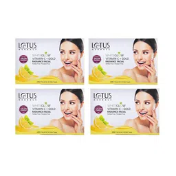 Lotus Herbals Set Of 4 WhiteGlow Vitamin C + Gold Radiance 4 In 1 Facial Kit- 57g Each image 1