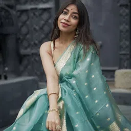 all about you Woven Design Zari Pure Silk Banarasi Saree-17