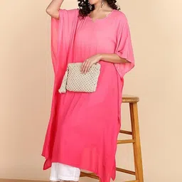 PinkTribe Women Solid Daily Kaftan Kurta-image-102