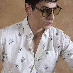 DENNISON Men Smart Regular Fit Floral Printed Shirt-image-16