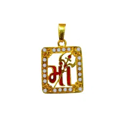 Utkarsh Stainless Steel Artificial Stones Studded Pendant With Chain-picture-14