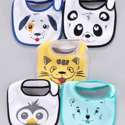Zoe Terry Printed Bibs Pack of 5 - Multicolor-13
