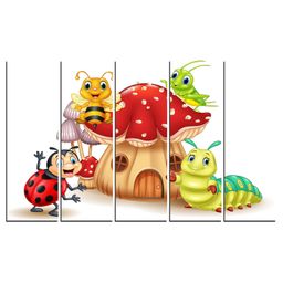Wens Magic Land 5 Panels Velvet Laminated Wall Art - Multicolour-image-58