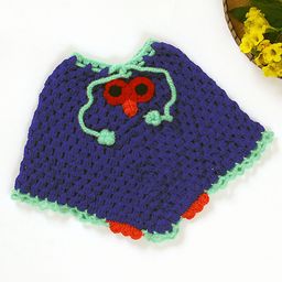 USHA ENTERPRISES Eyes Design Half Sleeves Poncho - Blue-image-76