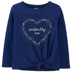 Carter's Perfectly Me Tie-Front Jersey Tee - Navy Blue-image-5
