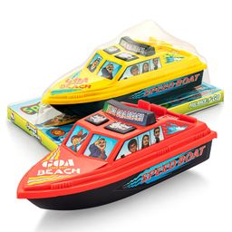 Shinsei Pull Back & Go Toy Speed Boat - Red-6