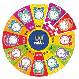 Webby Time Wooden Round Shape Jigsaw Puzzle Multicolor -  13 Pieces-17