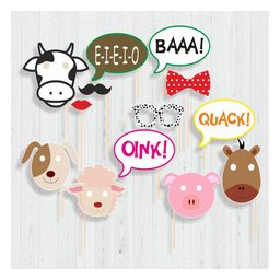 Untumble Farm Animal Theme Photo Props Multicolour - Pack of 13-image-86