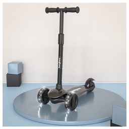 BAYBEE Alpha Kick Scooter for Kids 3 Wheel Kids Scooter with 4 Height Adjustable Handle Runner Scooter with LED PU Wheels & Brake Skate Scooter for Kids - Black-15