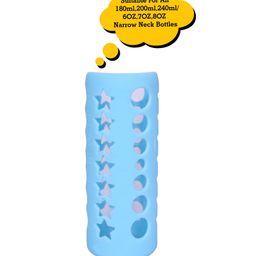 The Little Lookers Silicone Bottle Covers Blue - Fits Upto 180 200 & 240 ml Bottle-25