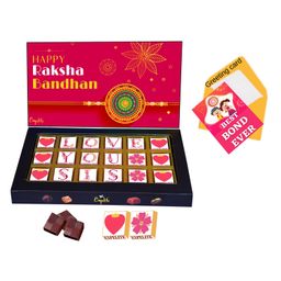 Expelite Rakhi Chocolates With Greeting Card Combo - Multicolor-22