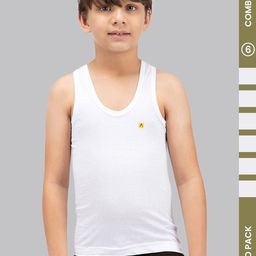 Amul Comfy Boy Pack of 6 Cotton Sleeveless innerwear Vest-picture-13