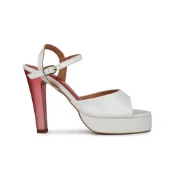 Inc 5 Striped Party Block Peep Toes with Buckles image 4