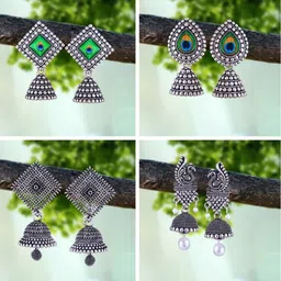 DIVASTRI Silver-Plated Alloy Earrings-22