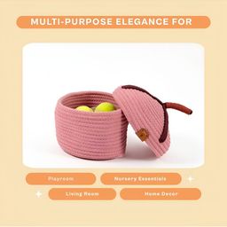 Umami Studio Pink Set of 1 Regular Tote Basket Organisers image 3