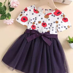 Netra Creation Girls Floral Printed Fit & Flare Dress-image-71