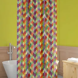ArtzFolio Green & Red Printed Waterproof Shower Curtain-image-88