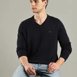 Tommy Hilfiger Men V-Neck Cotton Pullover Sweater-picture-35