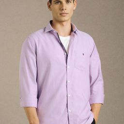 Louis Philippe Sport Men Solid Spread Collar Pure Cotton Casual Shirt-picture-3