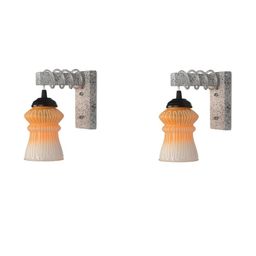SOMIL Yellow Glass Cylinder Printed Wall Lamps-image-52