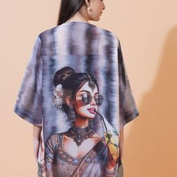 ARV TRENDS Women Printed Waterfall Shrug-43