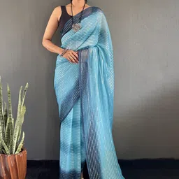 KALINI Tie and Dye Poly Georgette Ready to Wear Saree-image-20