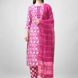 JULEE Women Ethnic Motifs Printed Regular Kurta with Pyjamas & With Dupatta-picture-1