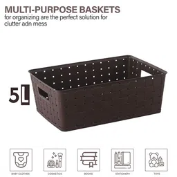 Kuber Industries Brown Set of 2 Regular Multi-Utility Organisers image 5