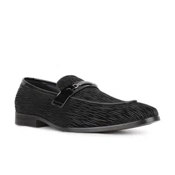 ATESBER by Inc.5 Men Textured Round Toe Slip On Horsebit Loafers-picture-11