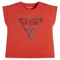 GUESS kids Girls Graphic Printed Round Neck Cotton T-shirt-image-20