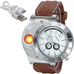 Pocket Size Lighter Watch_Brown|| Popular USB Watch Lighter Pocket Lighter-24
