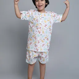 Little Clothings Kids Animal Printed Organic Cotton Night Suit-picture-20