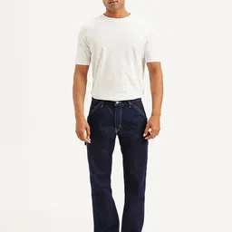 Levis 555 Men Relaxed Fit Mid-Rise Navy Carpenter Jeans-image-9