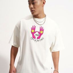 HIGHLANDER Graphic Printed Drop-Shoulder Sleeves Oversized Cotton T-shirt-picture-35