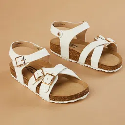 Fame Forever by Lifestyle Girls Open Toe Flats with Buckles-picture-16