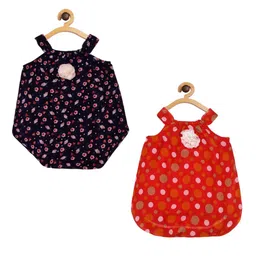 Creative Kids Infants Girls Pack Of 2 Printed Bodysuits-image-41