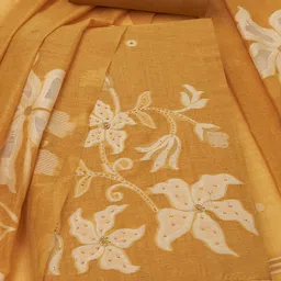 Soch Floral Printed Beads And Stones Chanderi Unstitched Dress Material-image-30